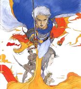 Firion in the cover art of Final Fantasy II Muma no Meikyū.