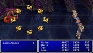Confuse cast on the enemy party in Final Fantasy II (PSP).