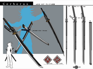 Weiss's weapons, Heaven and Earth, from Dirge of Cerberus.