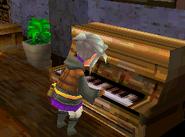 Luneth playing a piano (DS).