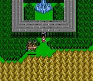 Ancients' Maze on the world map (NES).