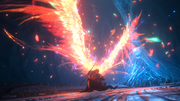FFXVI Joshua passing Phoenix powers to Clive