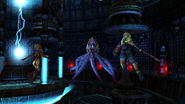 Tidus and Rikku fight Tros.