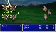 FFII PSP Thunder1 All.png (646 KB) Thunder1 cast on the enemy party in Final Fantasy II (PSP).