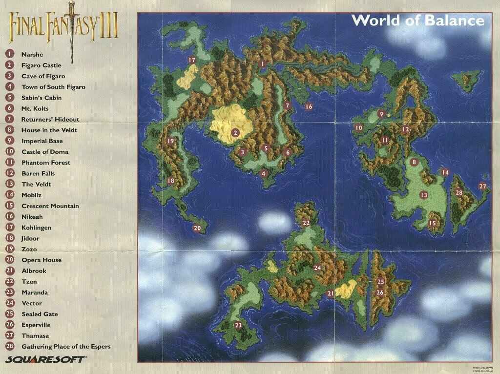 World Of Ruin Map World Of Balance | Final Fantasy Wiki | Fandom