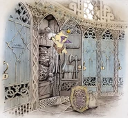 An illustration of Moogle using the Mog Locker in Aht Urhgan.