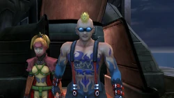 Brother with Rikku in Final Fantasy X.