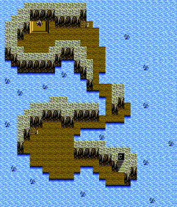 Subterranean Lake's bottom floor (Famicom).