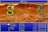 Rydia under the influence of Confusion in Final Fantasy IV (GBA).