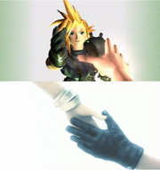 Cloud and Aerith hands in the lifestream from FFVII and Advent Children