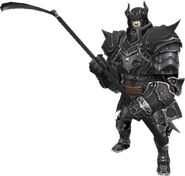 Galka Dark Knight in Artifact Armor.