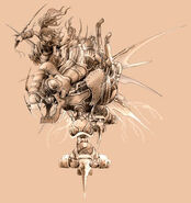 Artwork of Terra with armor from the PSX edition art gallery.