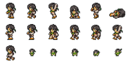 Sheet of Yuffie's sprites.