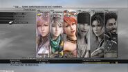 Party selection screen in Final Fantasy XIII.