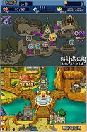 Map of Lostime in Chocobo's Dungeon DS+.