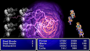 Break cast on the enemy party in Final Fantasy II (PSP).