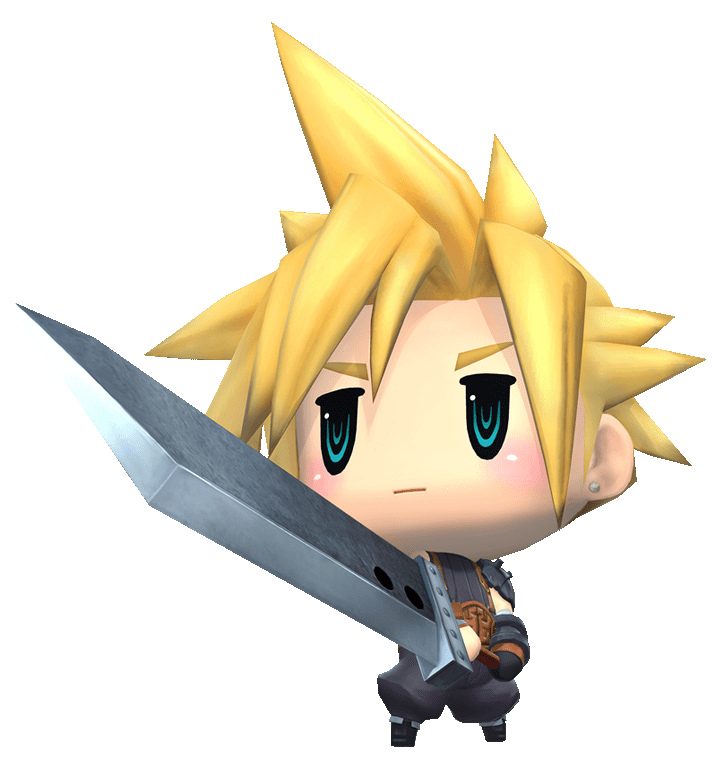 final fantasy cloud and tifa chibi