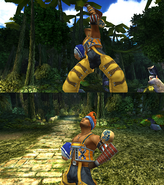 Wakka's victory pose.