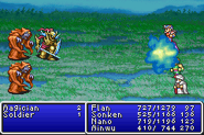 Sleep cast on the party in Final Fantasy II (GBA).