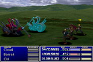 Cid using Manipulate in Final Fantasy VII.