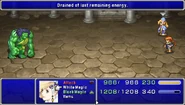 Effects of Sap on a target when it kills them in Final Fantasy IV: The After Years (PSP).