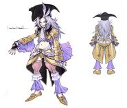 Kuja's fourth costume drawn by Hideo Minaba.