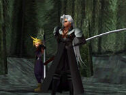 Sephiroth in combat.