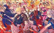 First Anniversary artwork featuring Sakura from War of the Visions: Final Fantasy Brave Exvius.