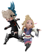 Ringabel and Edea as Ninjas in Bravely Default.