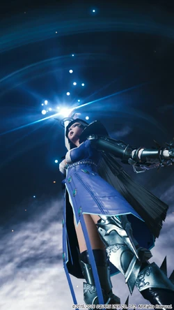 Meia using magic.