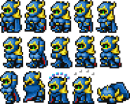 Golbez sprites in battle and flashbacks (Mobile).