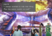 Laguna wants to ride on the Ragnarok from FFVIII Remastered