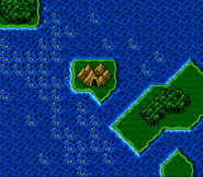 Adamant Isle Grotto on the World Map (SNES)