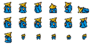 Sprites of the Black Mage.