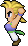 Animated sprite of Sabin's victory pose (Mobile/PC).