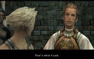 Balthier in the Nalbina Dungeons with Vaan and Fran.