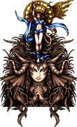 Battle sprite of the Goddess (iOS/Android/PC).