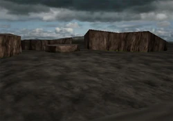 Dirt battlefield in Final Fantasy VII.