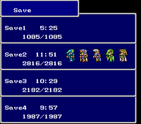 FFIV SNES Save Menu