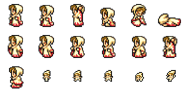 Sprites of the White Mage.
