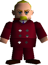 Tạo hình của President Shinra trong Final Fantasy VII.