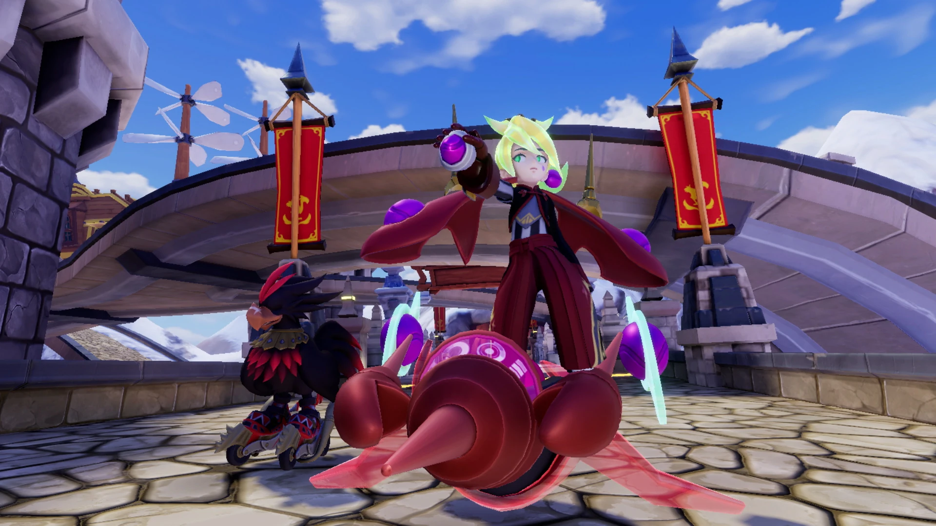Necroshell Japanese-Style promo screencap (Chocobo GP)
