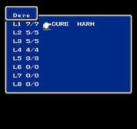 FF NES Magic Menu