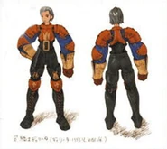 Earlier artwork of Delita as a squire.