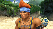 Wakka's amazement of Tidus' blitzball skill.