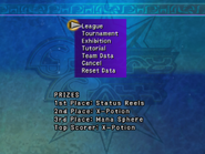 Blitzball menu in Final Fantasy X.