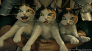 Wedges three cats from FFVII Remake