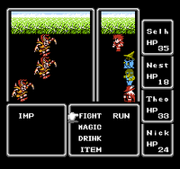 Final Fantasy 1 NES Battle