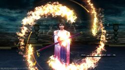 Yuna summoning Ifrit in Final Fantasy X.