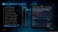 Shinra Combat Simulator menu from FFVII Remake